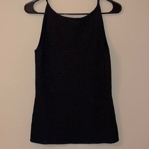 YESSICA Black sleeveless shimmer top
